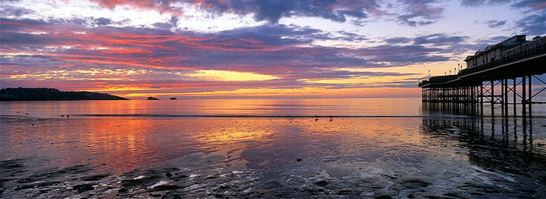 Sunrise at Paignton Beach.